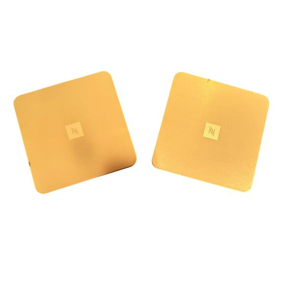 Nespresso Gold Coasters Set of Two - Picture 1 of 2